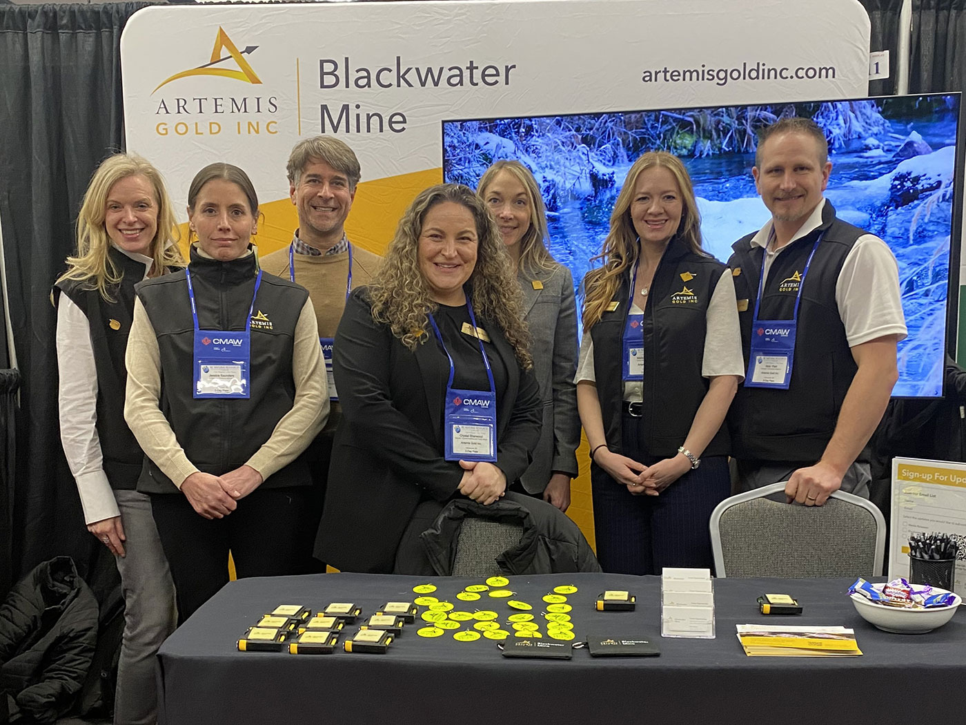 The Artemis Gold team at our booth