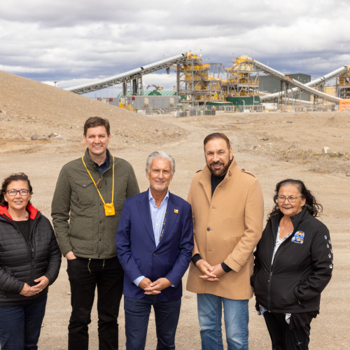 Lhoosk-uz Dene Acting Chief June Baptiste - Premier David Eby- Steven Dean - Minister Brar- Ulkatcho Councillor Corinne Cahoose