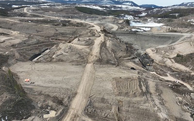 Earthworks at the Tailings Storage Facility